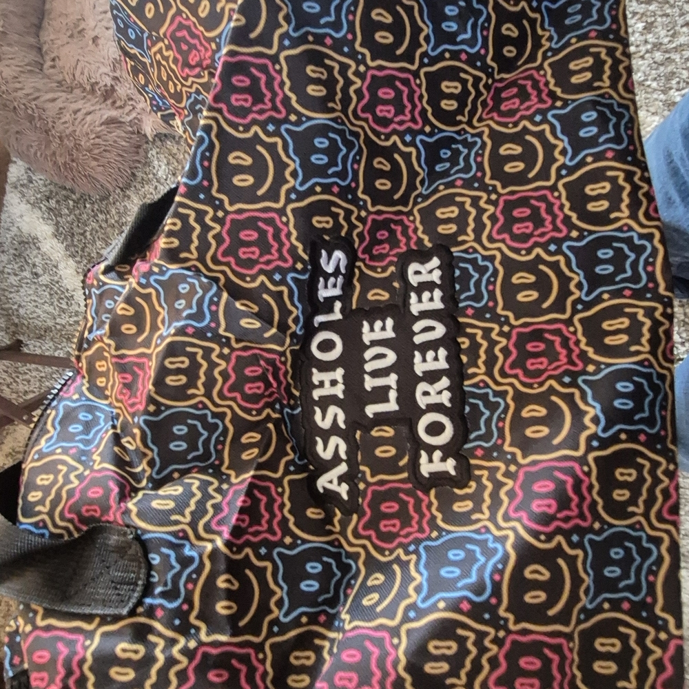 Assholes 2 Live Forever Black Multicolor Garment Bag